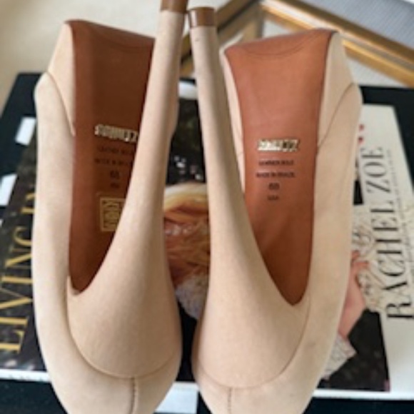 Schutz Ingrid peep toe nubuck platform pump - Picture 3 of 5